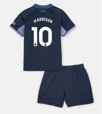 Tottenham Hotspur James Maddison #10 Borta Kläder Barn 2023-24 Kortärmad (+ Korta byxor)